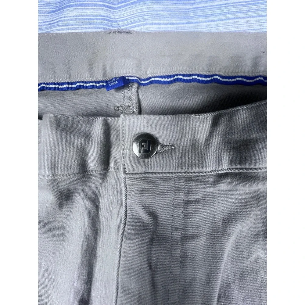 FootJoy Mens 5-Pocket Golf Pants Gray Tan Khaki Cotton Stretch W40‎ L32